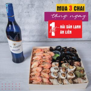 MUA 03 chai vang trắng Dr.Zenzen được tặng ngay Set Hải Sản Lạnh tuyệt hảo.